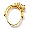 Alloy Open Back Bezel Pendants, For DIY UV Resin, Epoxy Resin, Cadmium Free & Nickel Free & Lead Free, Oval with Flower, Golden, 38x31.5x3.5mm, Hole: 1.4mm