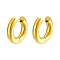 Elegant Stainless Steel Hoop Earrings, Golden