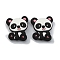 Food Grade Eco-Friendly Silicone Beads, Animal Theme, Panda, Pink, 28.5x24x7.5mm, Hole: 2.4mm