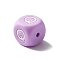 Silicone Beads, Letter Style, Cube, Letter.Q, 12x12x12mm, Hole: 2mm