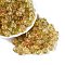 Picasso Transparent Glass Beads, Pumpkin, Champagne Yellow, 8.5~9mm, Hole: 0.9~1.2mm, About 750pcs/pound