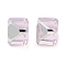 K9 Glass Imitation Austrian Crystal Beads, No Hole, Square, Pink, 4x4x4mm