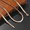 4mm Rack Plating Brass Herringbone Chain Necklaces for Women Men, Cadmium Free & Lead Free, 901 Stainless Steel Clasp, Long-Lasting Plated, Rose Gold, 22.05 inch(56cm)