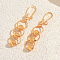 Brass Round Hoop Earrings, Real 18K Gold Plated, 55mm
