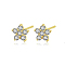 Elegant Silver Plum Blossom Zircon Stud Earrings Fashion Delicate Petite
