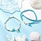 2Pcs 2 Colors Trumpet Shell Beads Charm Bracelets, Synthetic Turquoise Beaded Stretch Bracelets for Women, Starfish, Inner Diameter: 2-1/4 inch(5.8cm), 1pc/color