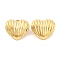 Brass Stud Earrings for Women, Lead Free & Cadmium Free, Heart, Real 18K Gold Plated, 28.5mm