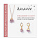 Nuggets Natural Strawberry Quartz Pendant Necklaces & Earrings Sets for Women, 400mm