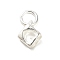 Sterling Silver Charms, with Jump Ring, with S925 Stamp, Cube, 10.5x7x5.5mm, Hole: 3.5mm
