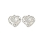 Alloy Pendants, Cadmium Free & Lead Free, Rack Plating, Platinum, Heart, 17.5x17.5x2mm, Hole: 2mm
