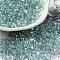 Baking Paint Glass Seed Beads, Peanut, Pale Turquoise, 3.5~4x2~2.5x2~2.3mm, Hole: 0.8mm, about 8000pcs/pound
