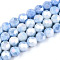 Anti-Tarnish Electroplate Glass Beads Strands, Imitation Gemstone, Round, AB Color Plated, Faceted(32 Faceted), Cornflower Blue, 7.8~8.2x7.8mm, Hole: 1mm, about 52~54pcs/strand, 15.55~16.14''(39.5~41cm)