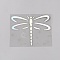PET Self-Adhesive Stickers, for Party Decorative Presents, Dragonfly, Colorful, 82x103x0.3mm