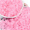 Transparent Colours Glass Seed Beads, Donut, Pink, 6.5x3mm, Hole: 1.8mm, about 30pcs/10g
