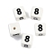 Handmade Porcelain Beads, Square with Number, Number, 9x9x9mm, Hole: 1.8mm
