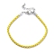 Polyester Cord Braided Bracelet Makings, with Stainless Steel Claw Lobster Clasps, Brass Findings, Long-Lasting Plated, Gold, 7-3/8 inch(18.8cm)