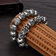 Bracelets extensibles en perles d'alliage BJEW-BB42881-B-4