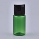 ペットのプラスチック製の空のフリップキャップボトル  黒のppプラスチック蓋付き  旅行用液体化粧品サンプル保管用  グリーン  2.3x5.65cm 容量：10ml（0.34液量オンス）。 MRMJ-K002-A01-1