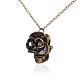 Halloween Jewelry Gifts Alloy Skull Pendant Necklace Quartz Pocket Watch WACH-N006-17-2