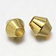 Bicone Brass Spacer Beads X-KK-L105-03G-2