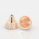 Cônes de perles en alliage d'or rose sans nickel et sans plomb PALLOY-J471-49RG-FF-1