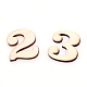 Numero 0~9 in legno di ciliegio cinese DIY-WH0204-32-2