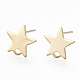 Brass Stud Earring Findings X-KK-S348-352-1