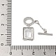 Латунные застежки-молнии из прозрачного кубического циркония KK-N254-87P-4