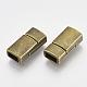Rectangle Tibetan Style Alloy Magnetic Clasps for Jewelry Making PALLOY-S023-AB-1