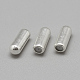 真鍮製ブローチパーツ  ピンキャップ  内部のゴムと  片穴  銀  10.5x4mm  半分穴：0.5mm MAK-Q011-66S-2