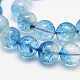 Chapelets de perles de quartz craquelées naturelles rondes et teintées G-K084-4mm-03A-2