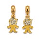 Латунь кубический цирконий европейские подвески с подвесками&nbsp;LS-KK-E772-05G-1