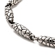 304 bracelets chaîne à maillons ovales motif serpent en acier inoxydable BJEW-E094-10AS-2
