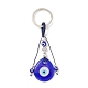 Porte-clés pendentif mauvais œil bleu turc au chalumeau fait à la main KEYC-JKC00497-3