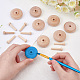 NBEADS 36 Sets Wooden Wheels Set for Crafts AJEW-WH0258-008-3