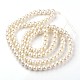 Dyed Glass Pearl Round Bead Strands HY-X0002-01-2