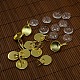 Clear Domed Glass Cabochon Cover and Brass Leverback Earring Settings for DIY DIY-X0160-G-RS-1