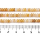 Chapelets de perles en jade topaze naturelle G-H292-A14-02-5