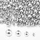 200 pièces 4 styles placage en rack et placage sous vide perles entretoises rondes en laiton KK-CJ0001-91-3