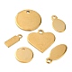 30Pcs 6 Style Ion Plating(IP) 304 Stainless Steel Charms STAS-FS0001-13G-2