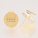 Brass Stud Earring Findings KK-Q735-366G-2