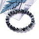 Bracelets extensibles en perles d'oeil de faucon naturelles/pierres d'oeil d'aigle BJEW-G626-8mm-02C-3