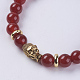 Natural Carnelian Beads Stretch Bracelets BJEW-E325-D21-2
