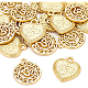 BENECREAT 20Pcs 2 Style OM Yoga Charms 18K Gold Plated OM Symbol Charms Pendants for DIY Jewelry Making FIND-BC0001-90-4