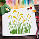 FINGERINSPIRE Reed Grass Stencils 30x30cm Reusable Cattail Leaves Stencils Reed Pattern Stencils Grass Drawing Stencil Plants Stencil for Painting on Wood DIY-WH0172-706-6