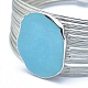 Bracelets de manchette en turquoise naturel BJEW-P079-14P-4