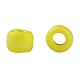 TOHOラウンドシードビーズ  日本製シードビーズ  （402f）黄色の不透明なレインボーマット  8/0  3mm  穴：1mm  約10000個/ポンド SEED-TR08-0402F-3