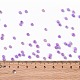 8/0ベーキングペイントガラスラウンドシードビーズ  紫色のメディア  3~3.5x2mm  穴：1~1.2mm  10000個/ポンド SEED-XCP0001-09-4