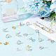 Hobbiesay 24 pièces 2 couleurs alliage fleur clou d'oreille accessoires FIND-HY0001-56-5