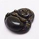 Natural Golden Sheen Obsidian Carven Pendants G-A169-033-2